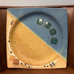 Vintage Rick Schlag Studio Art Pottery Plate Signed